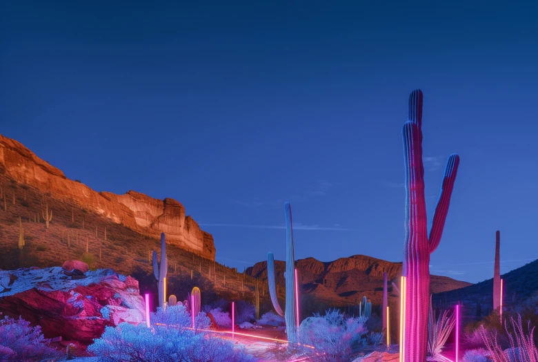 a cactus in a desert